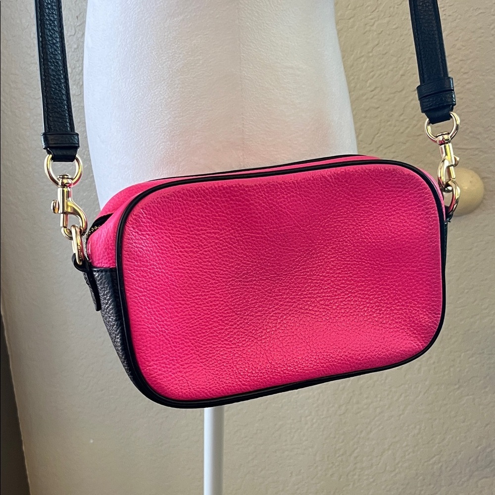 Coach Fuchsia and Black Crossbody Bag - Picture 2 of 13